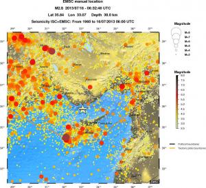 regional magnitude historical seismicity