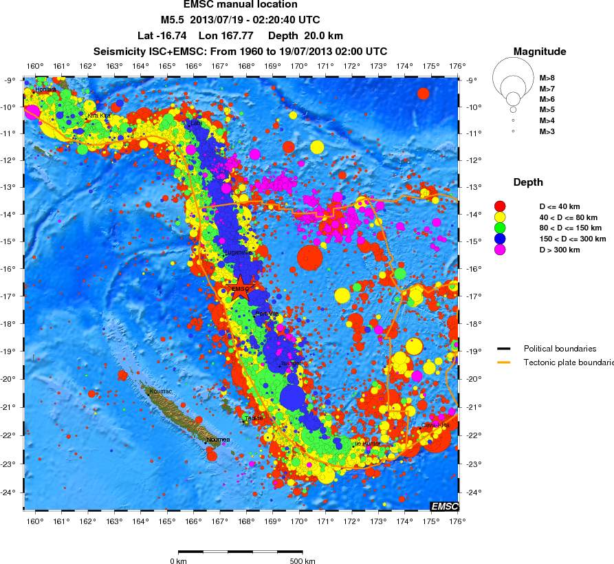 wide historical seismicity