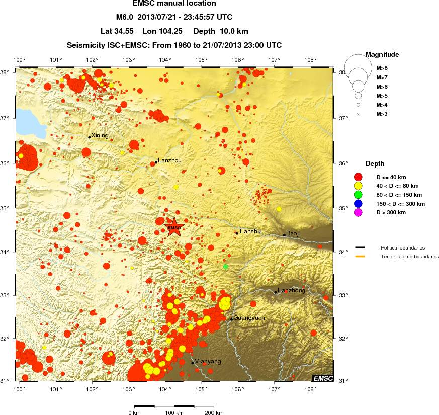 regional historical seismicity