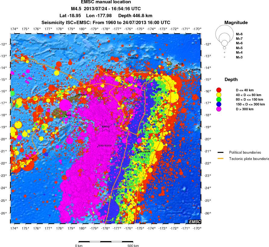 wide historical seismicity