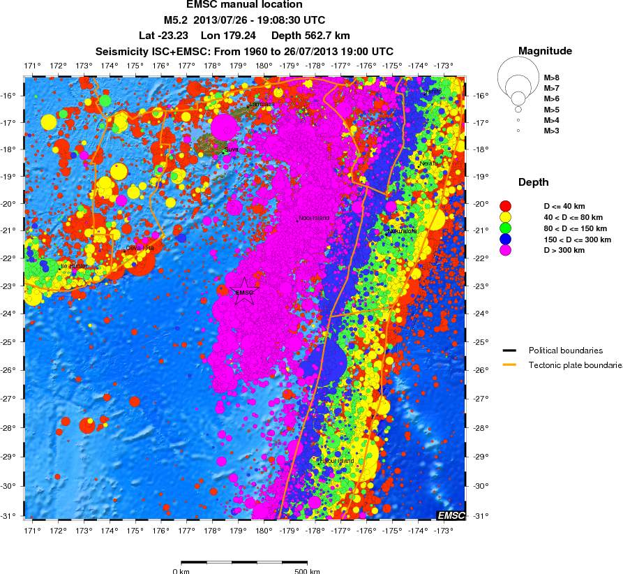 wide historical seismicity