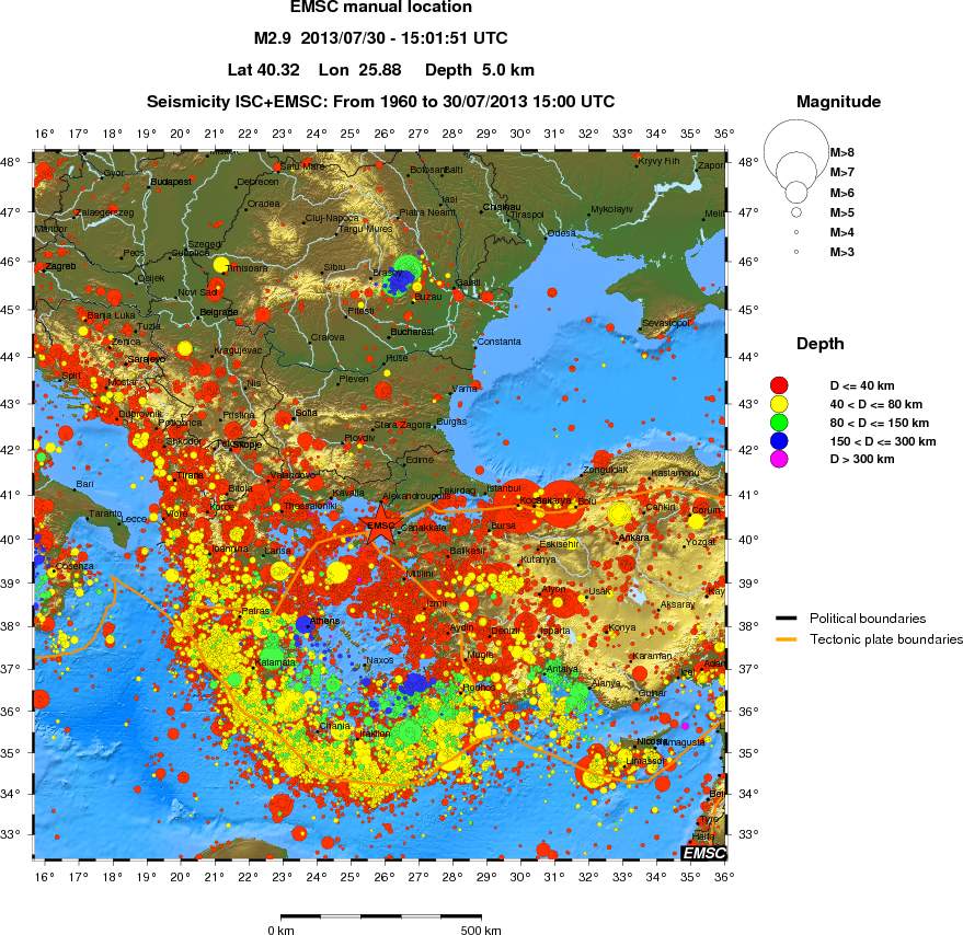 wide historical seismicity