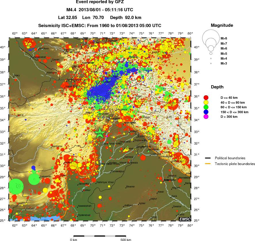 wide historical seismicity