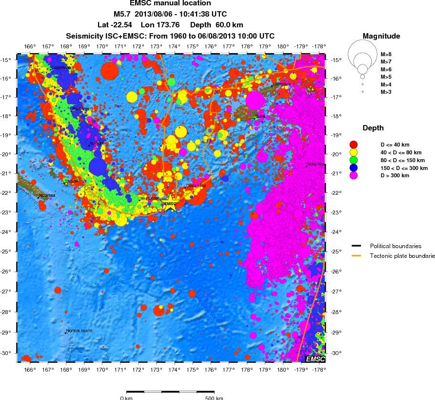 wide historical seismicity