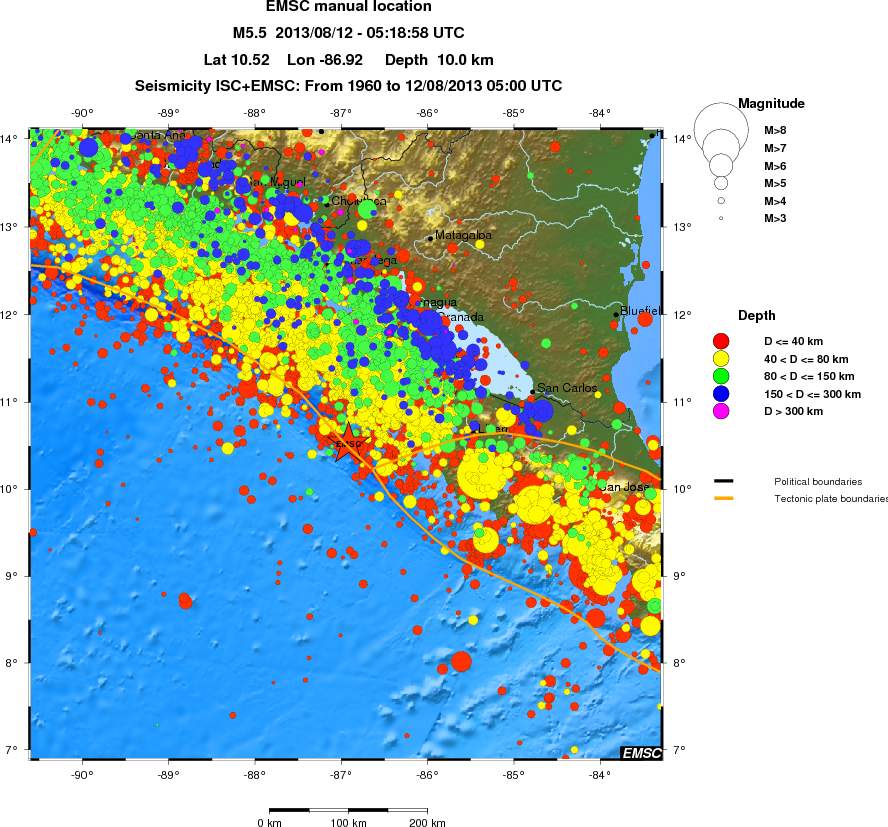 regional historical seismicity