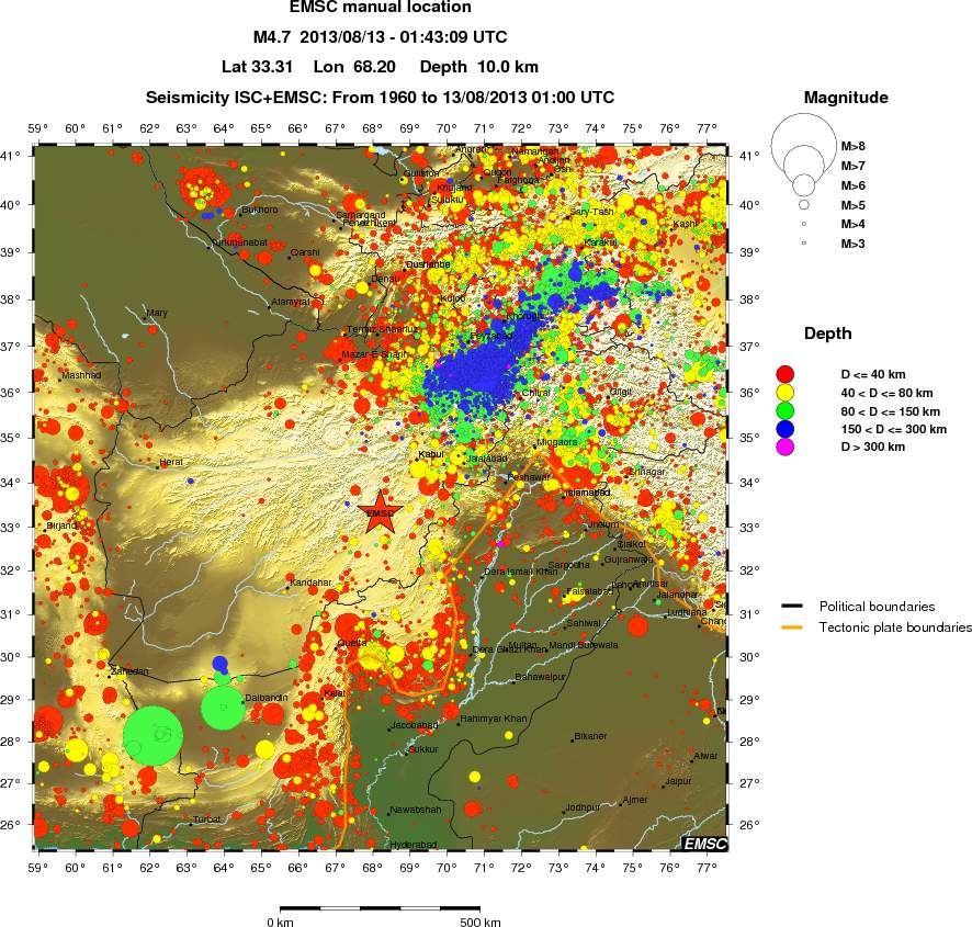 wide historical seismicity