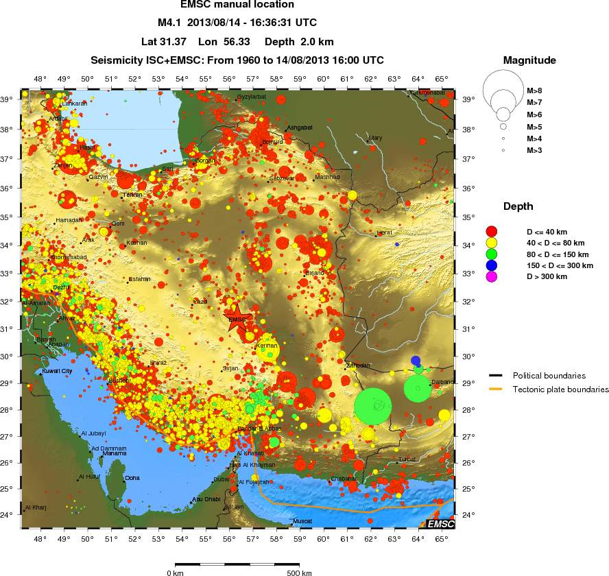 wide historical seismicity