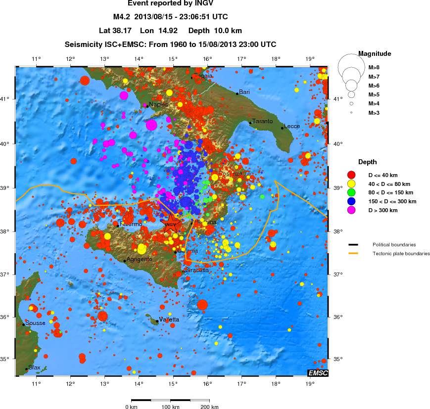 regional historical seismicity