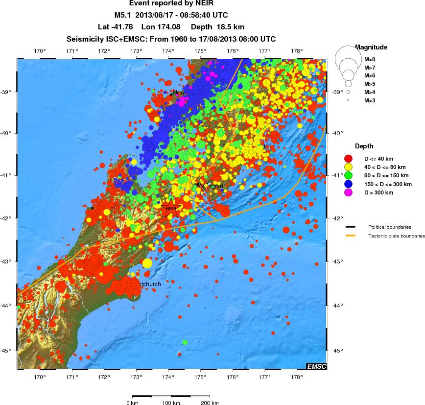 regional historical seismicity