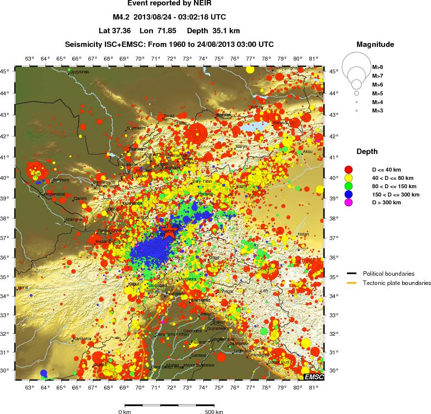 wide historical seismicity