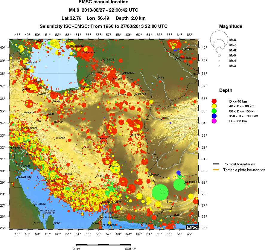 wide historical seismicity