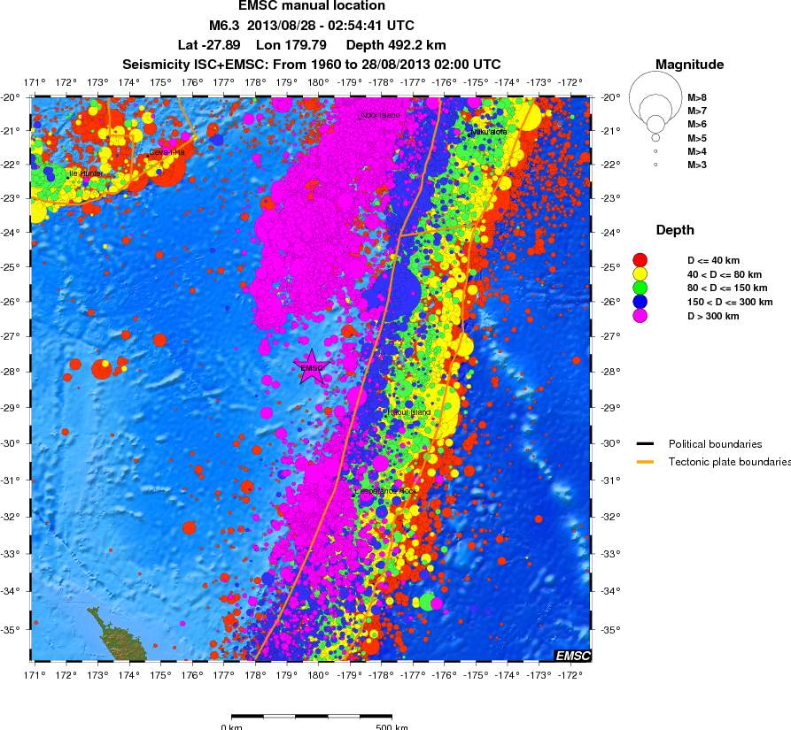 wide historical seismicity