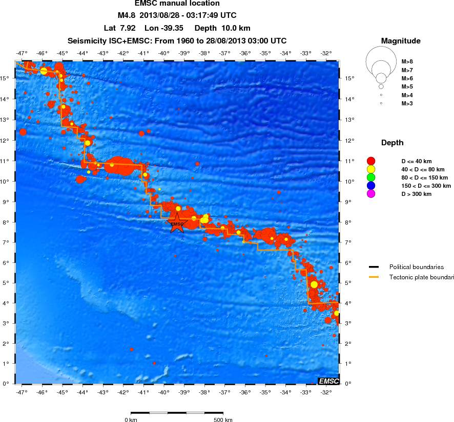 wide historical seismicity