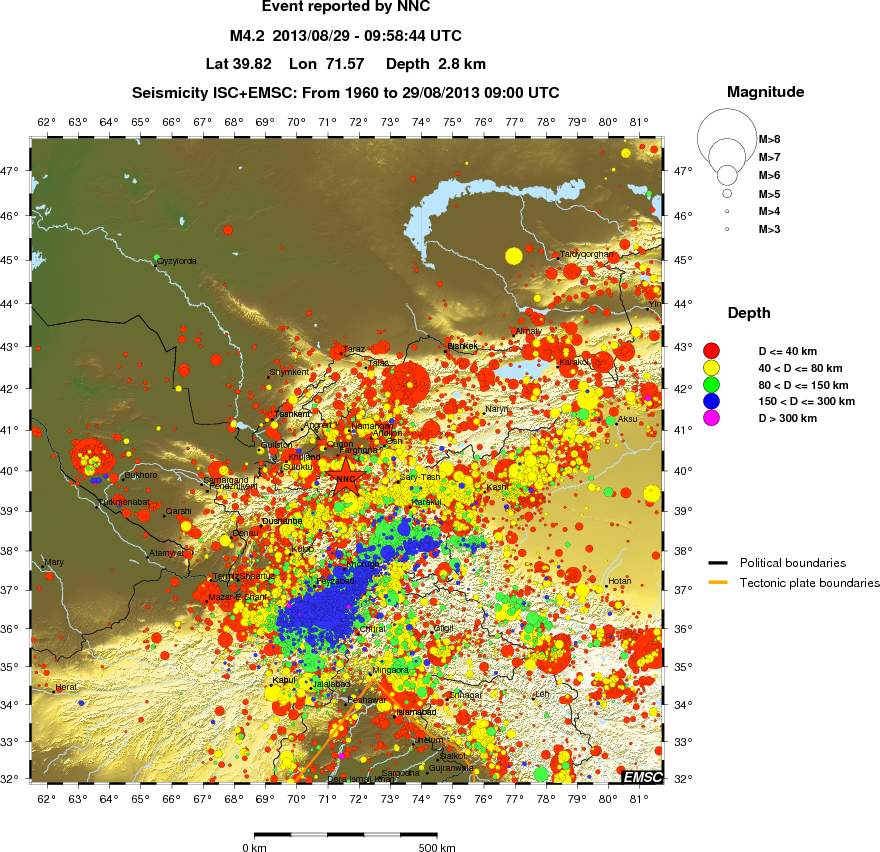 wide historical seismicity