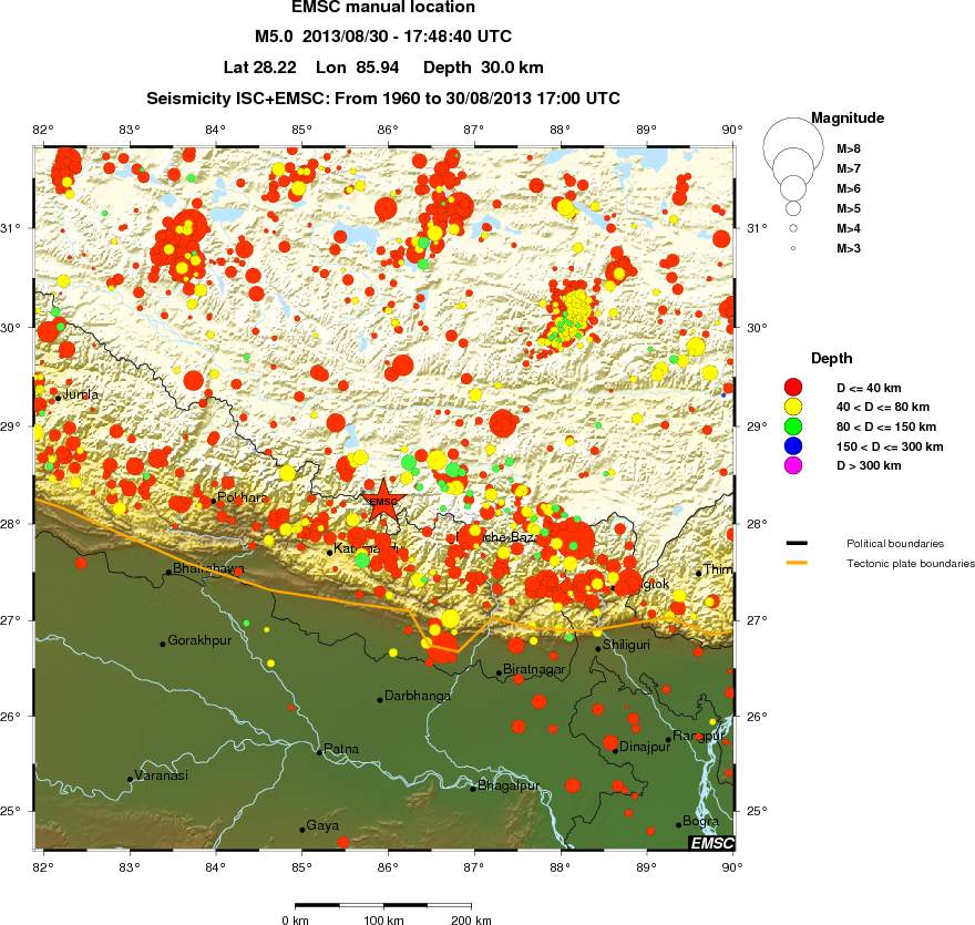 regional historical seismicity