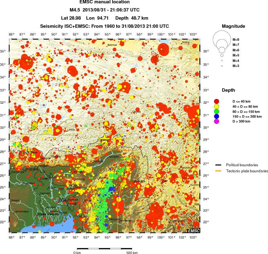 wide historical seismicity