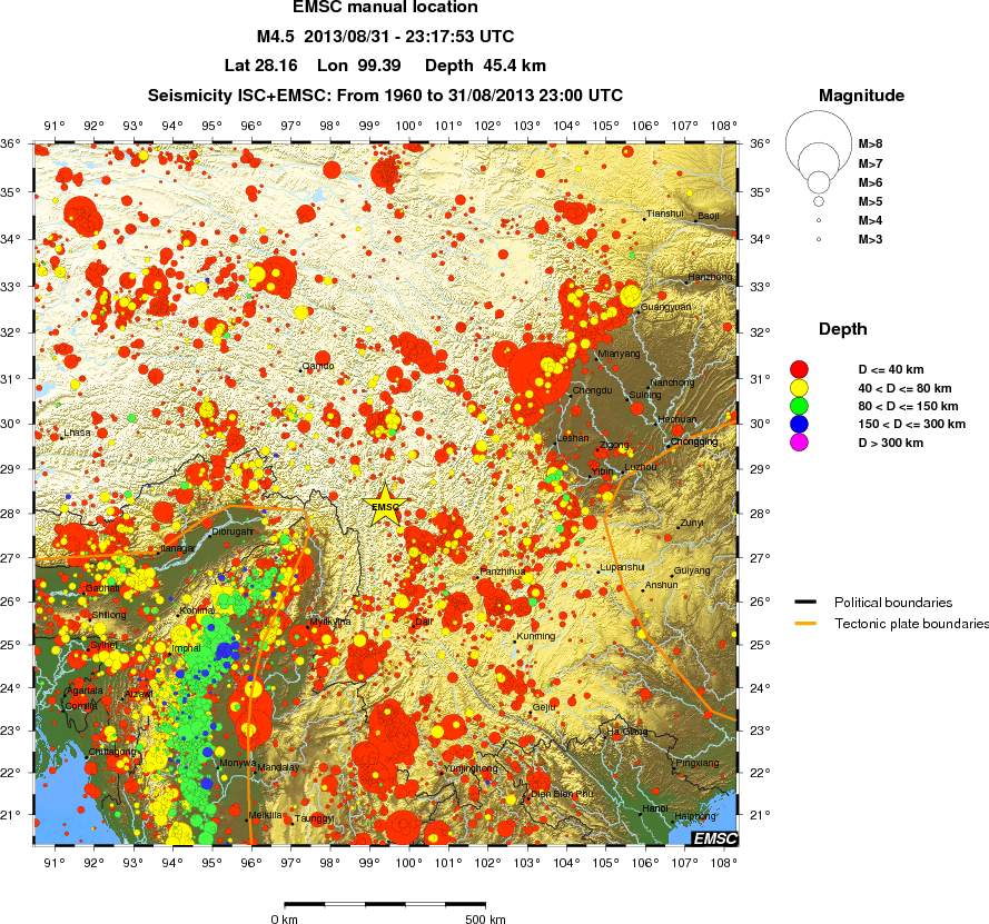 wide historical seismicity