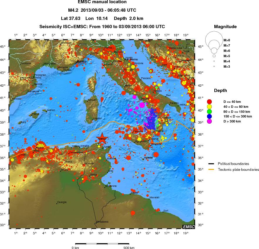 wide historical seismicity