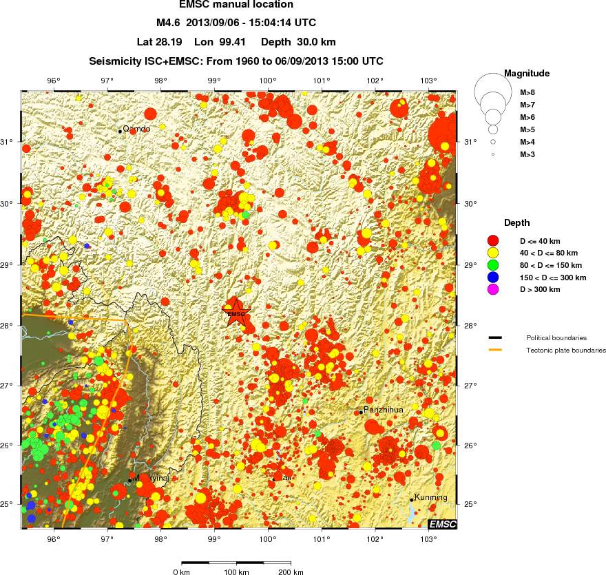regional historical seismicity