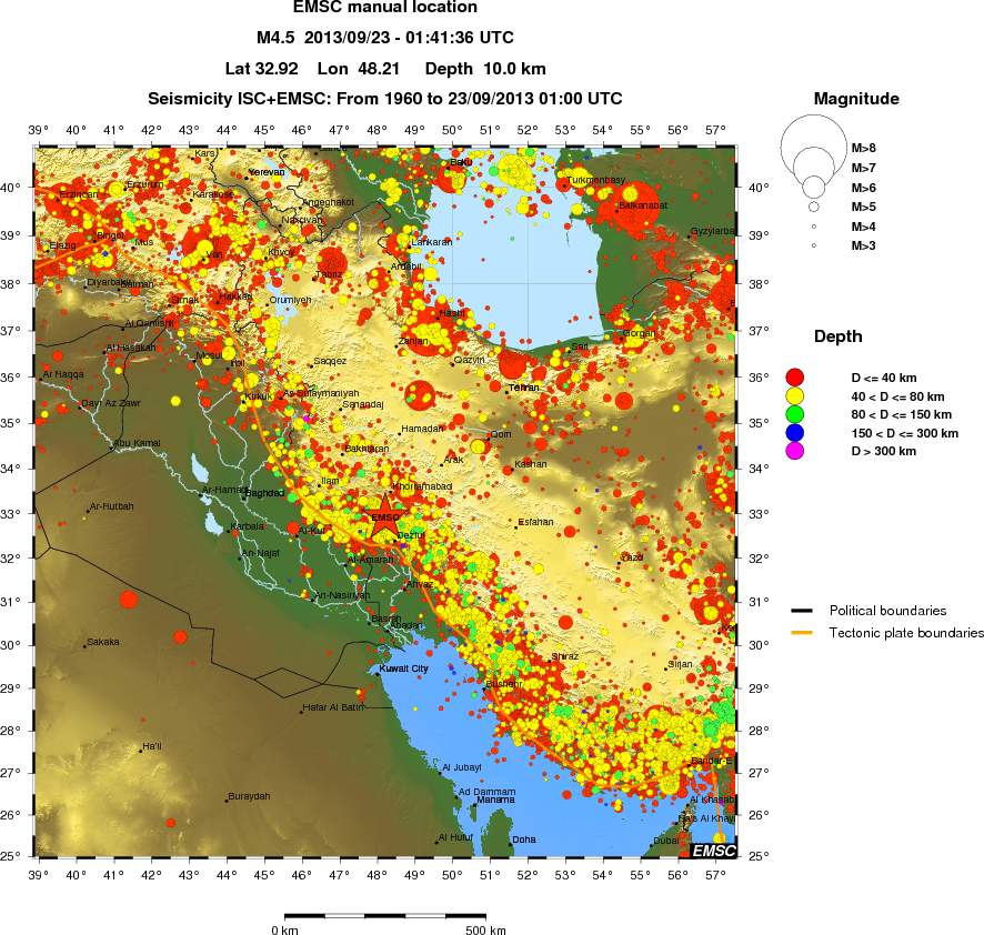 wide historical seismicity