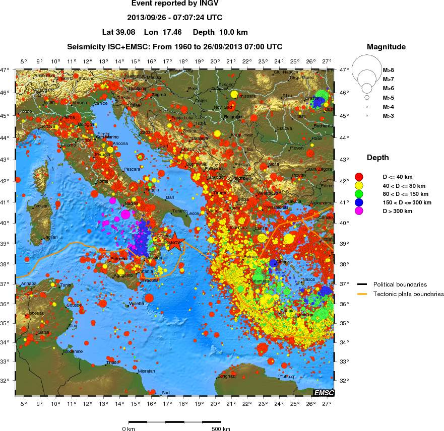 wide historical seismicity