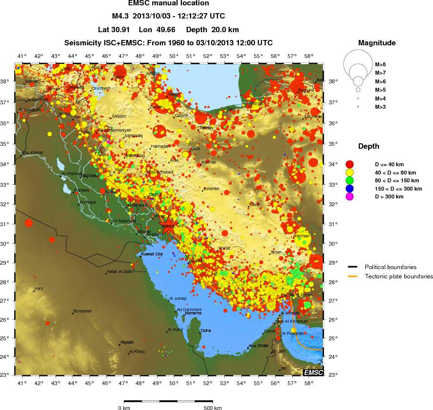 wide historical seismicity