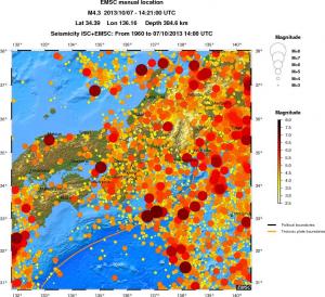 regional magnitude historical seismicity