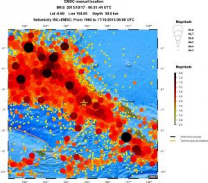 regional magnitude historical seismicity
