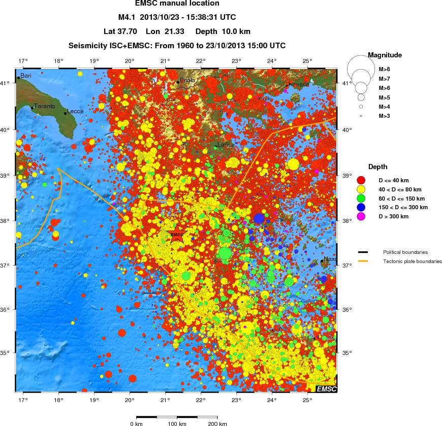 regional historical seismicity