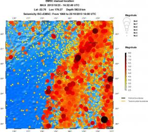 regional magnitude historical seismicity