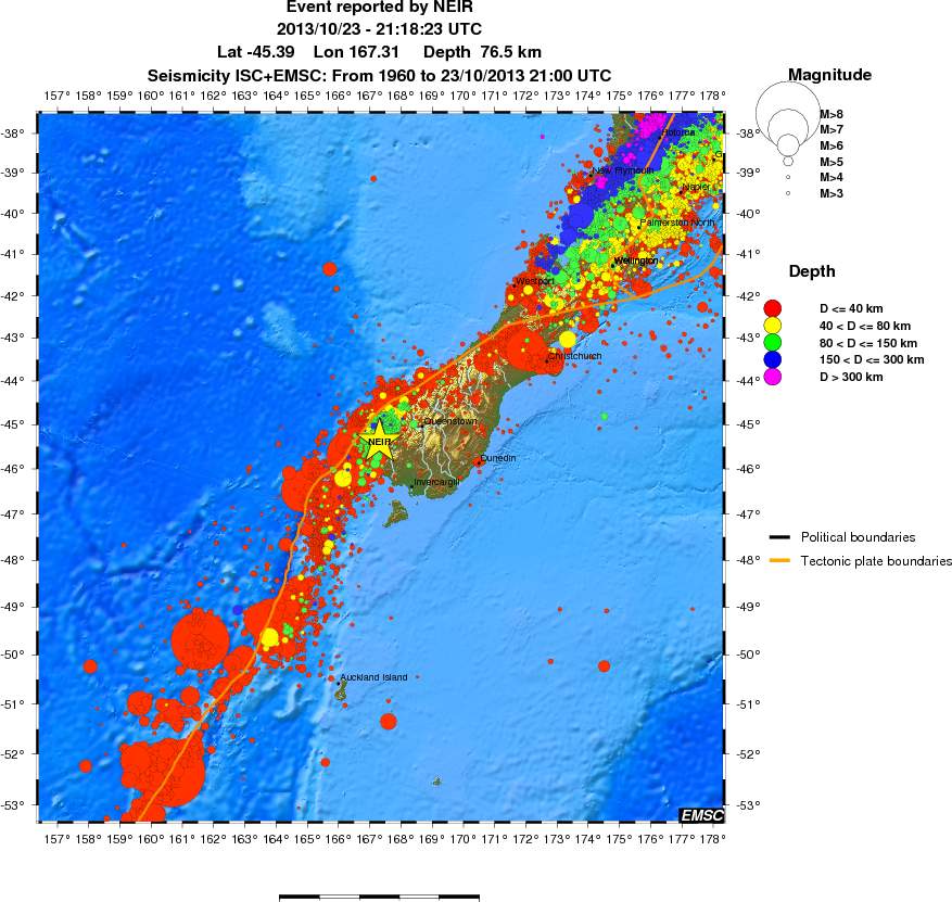 wide historical seismicity