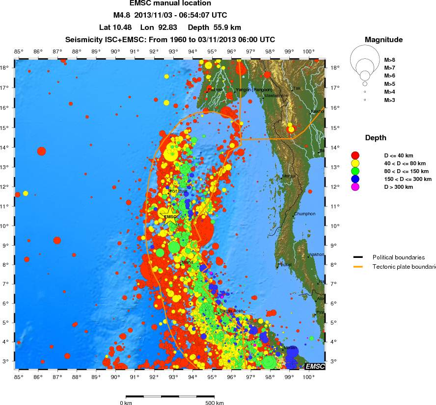wide historical seismicity
