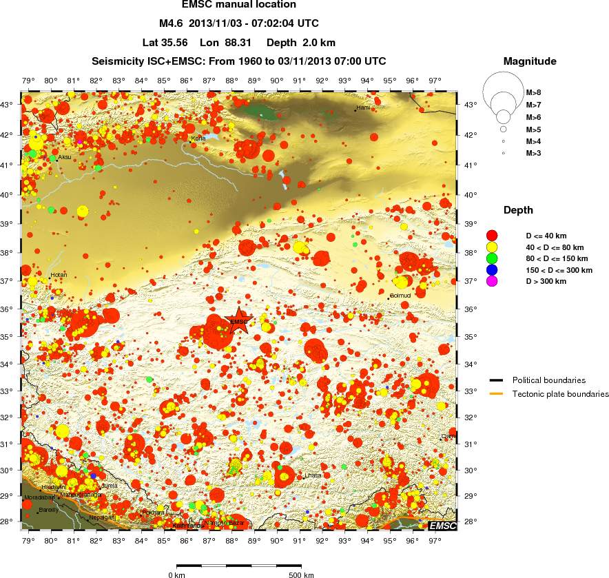 wide historical seismicity