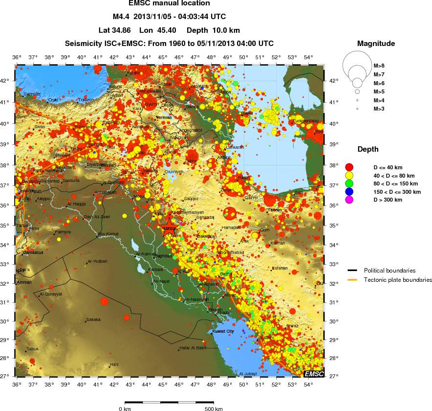 wide historical seismicity