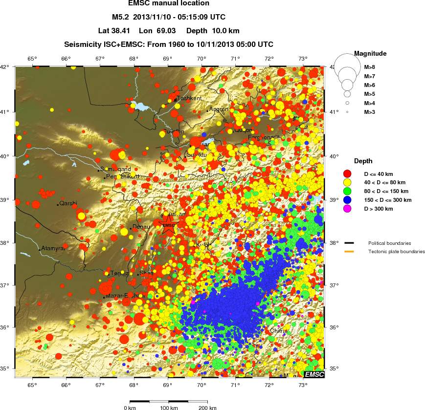 regional historical seismicity