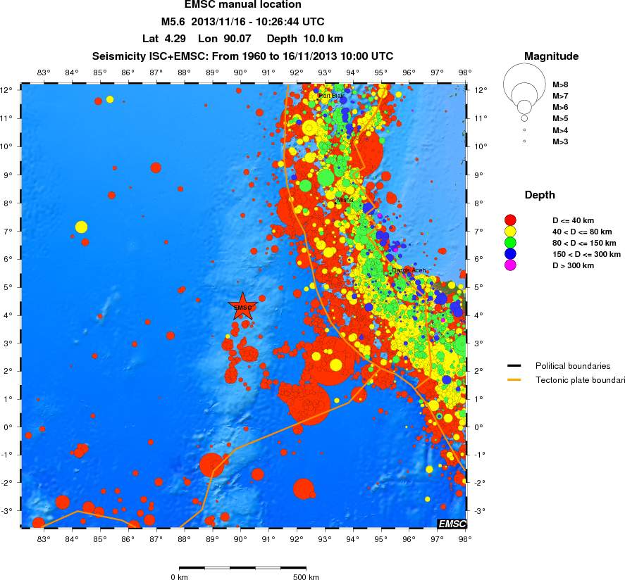 wide historical seismicity