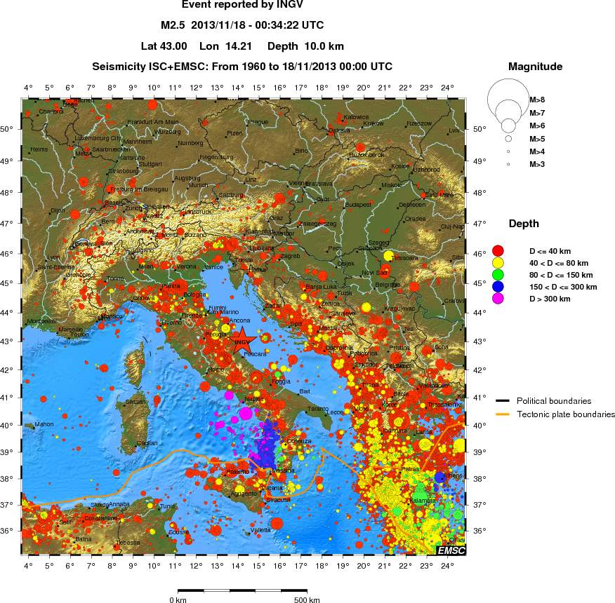 wide historical seismicity