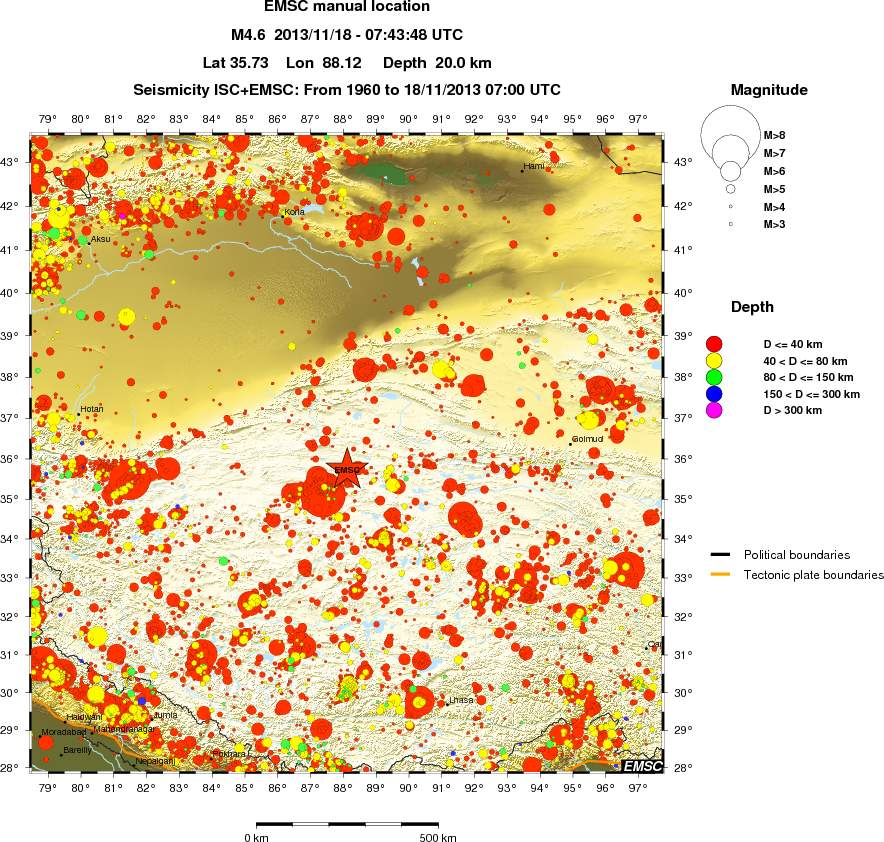 wide historical seismicity