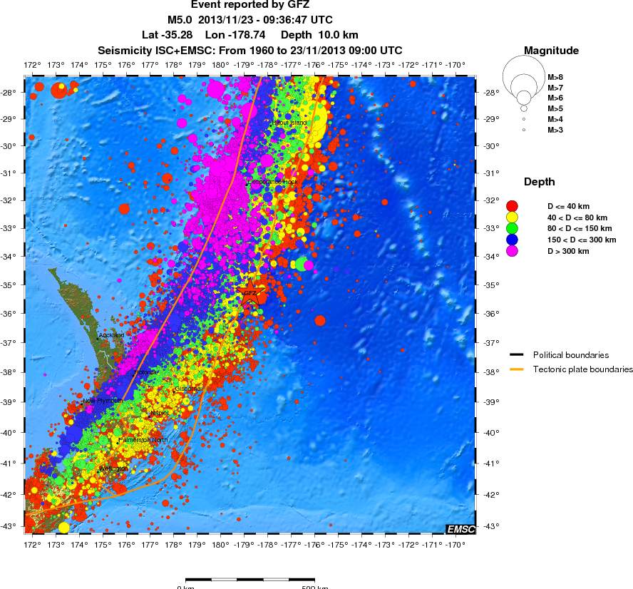 wide historical seismicity
