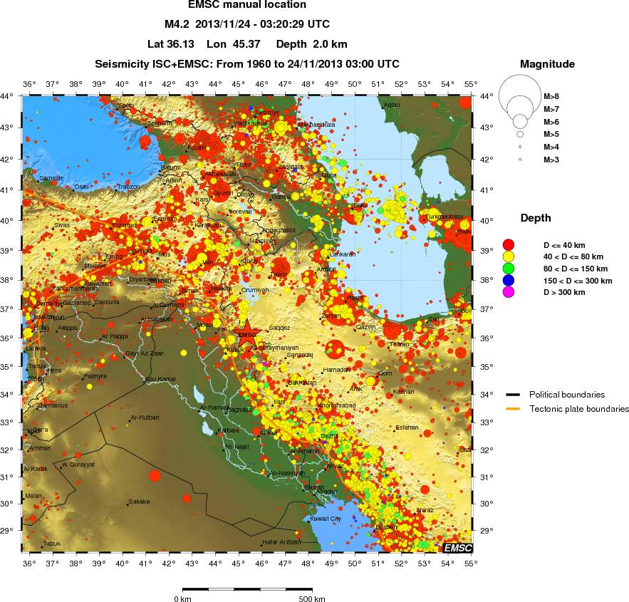 wide historical seismicity