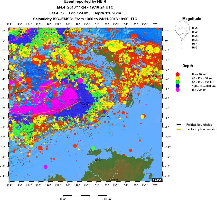 wide historical seismicity