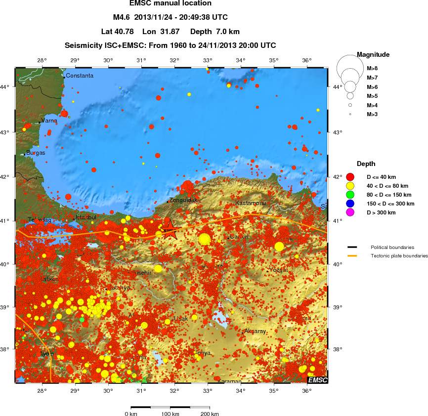 regional historical seismicity