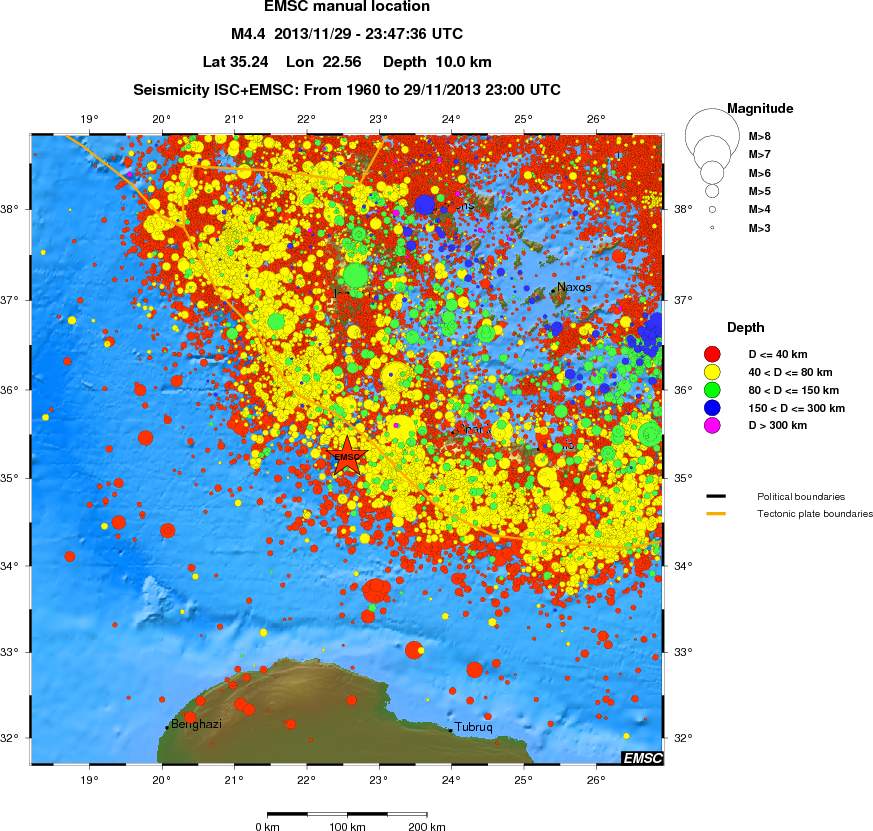 regional historical seismicity