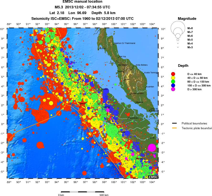 wide historical seismicity
