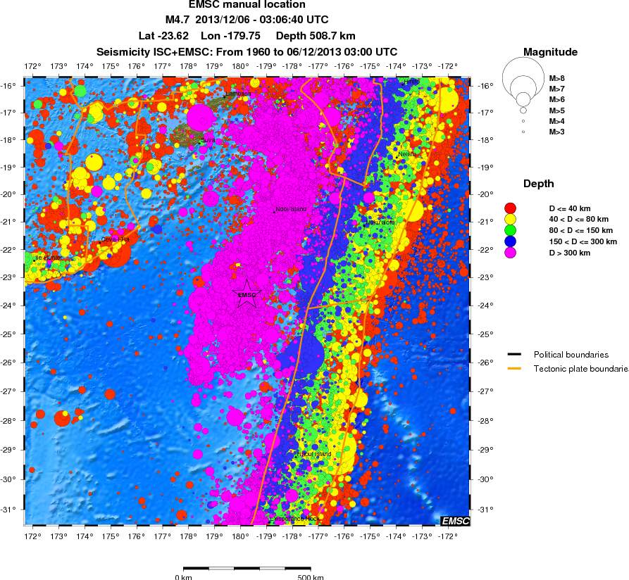 wide historical seismicity