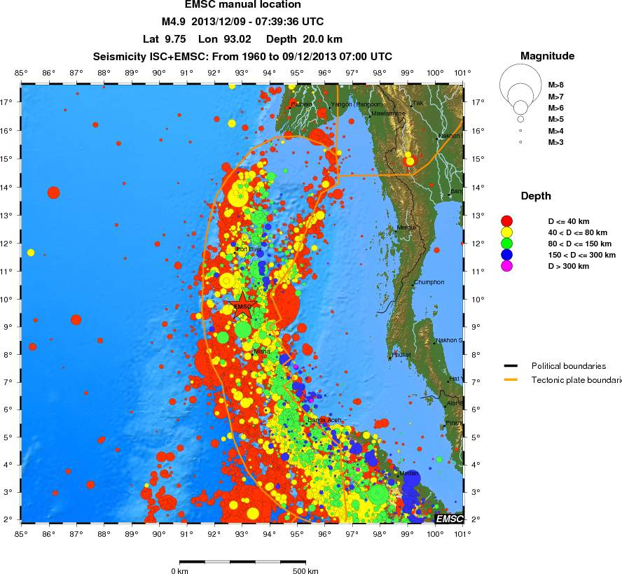 wide historical seismicity