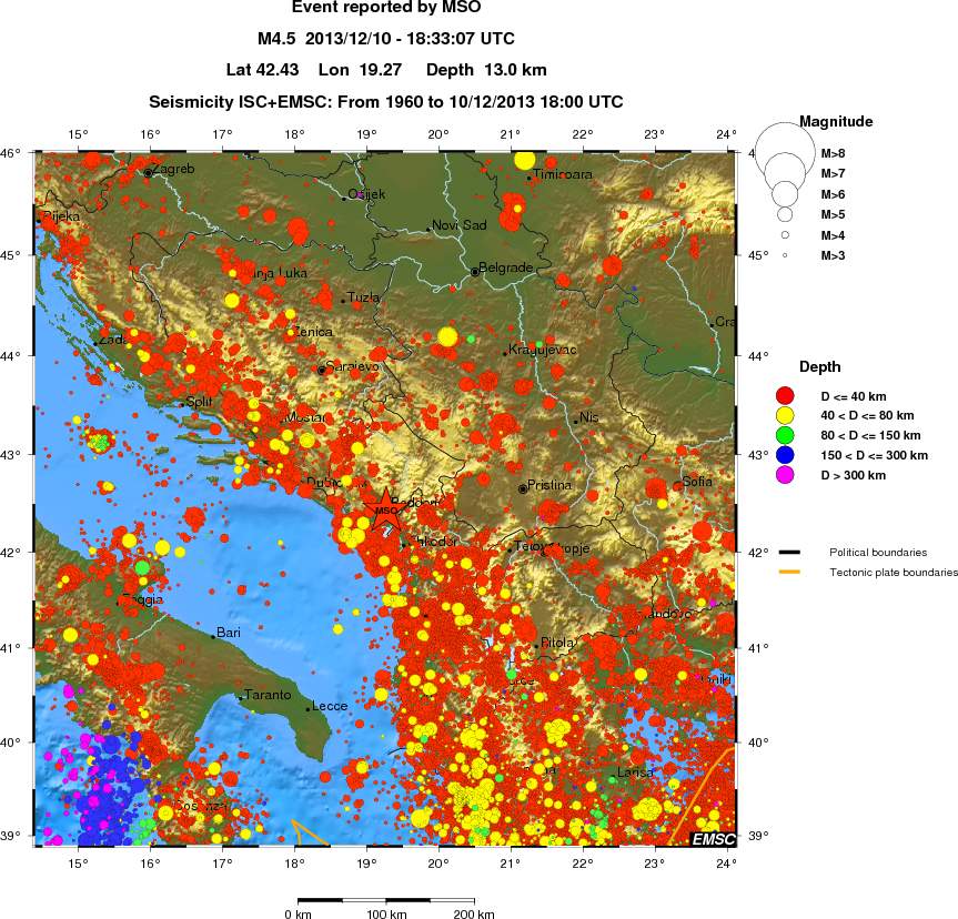 regional historical seismicity