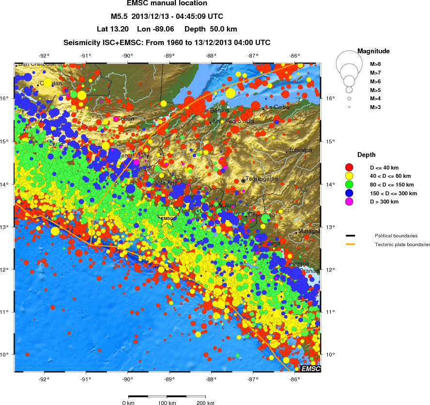 regional historical seismicity