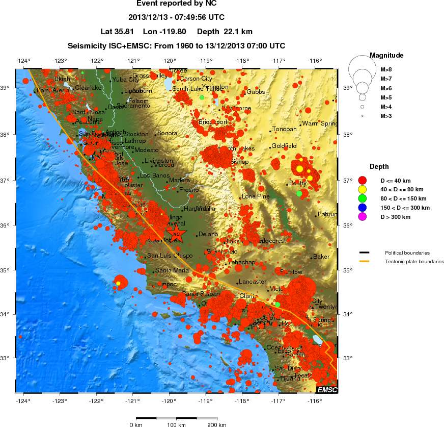 regional historical seismicity