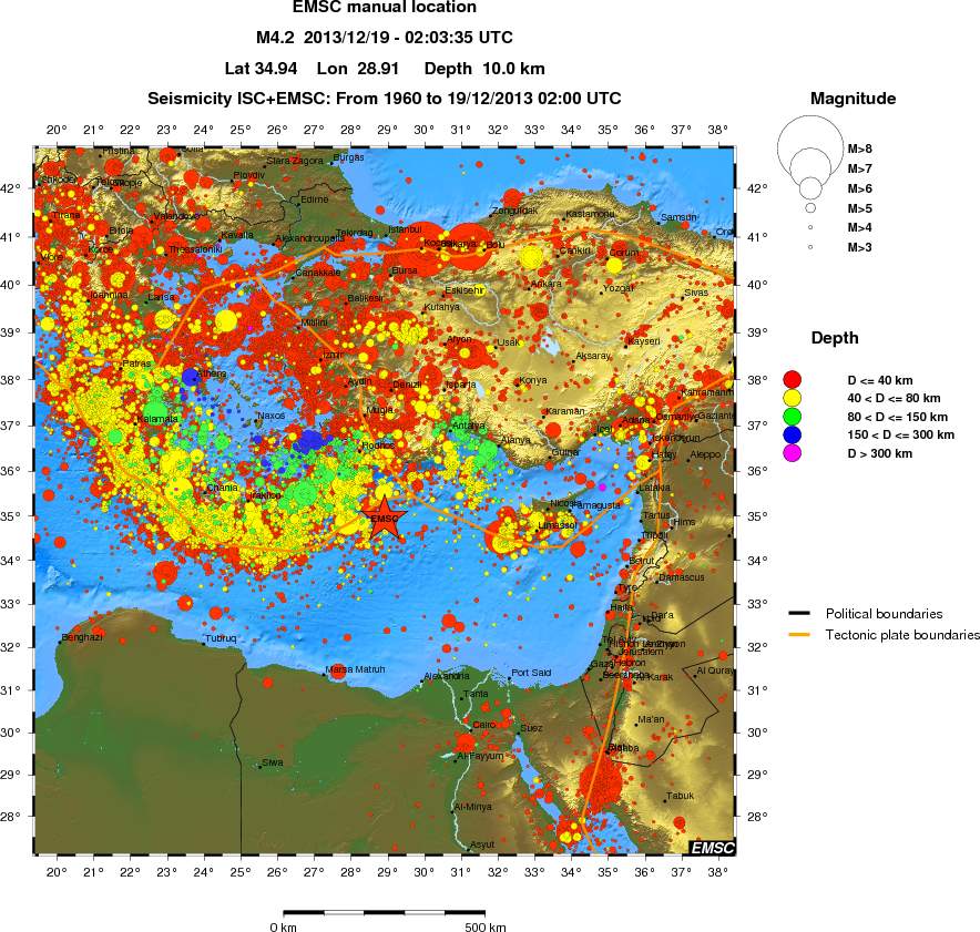 wide historical seismicity